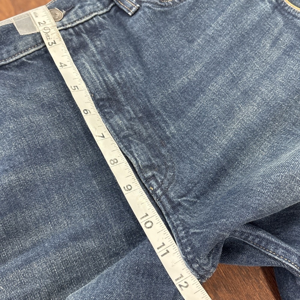 Banana Republic High Rise Vintage Straight Jeans Sz 30 Contrast Piping Dark Wash - Picture 6 of 12